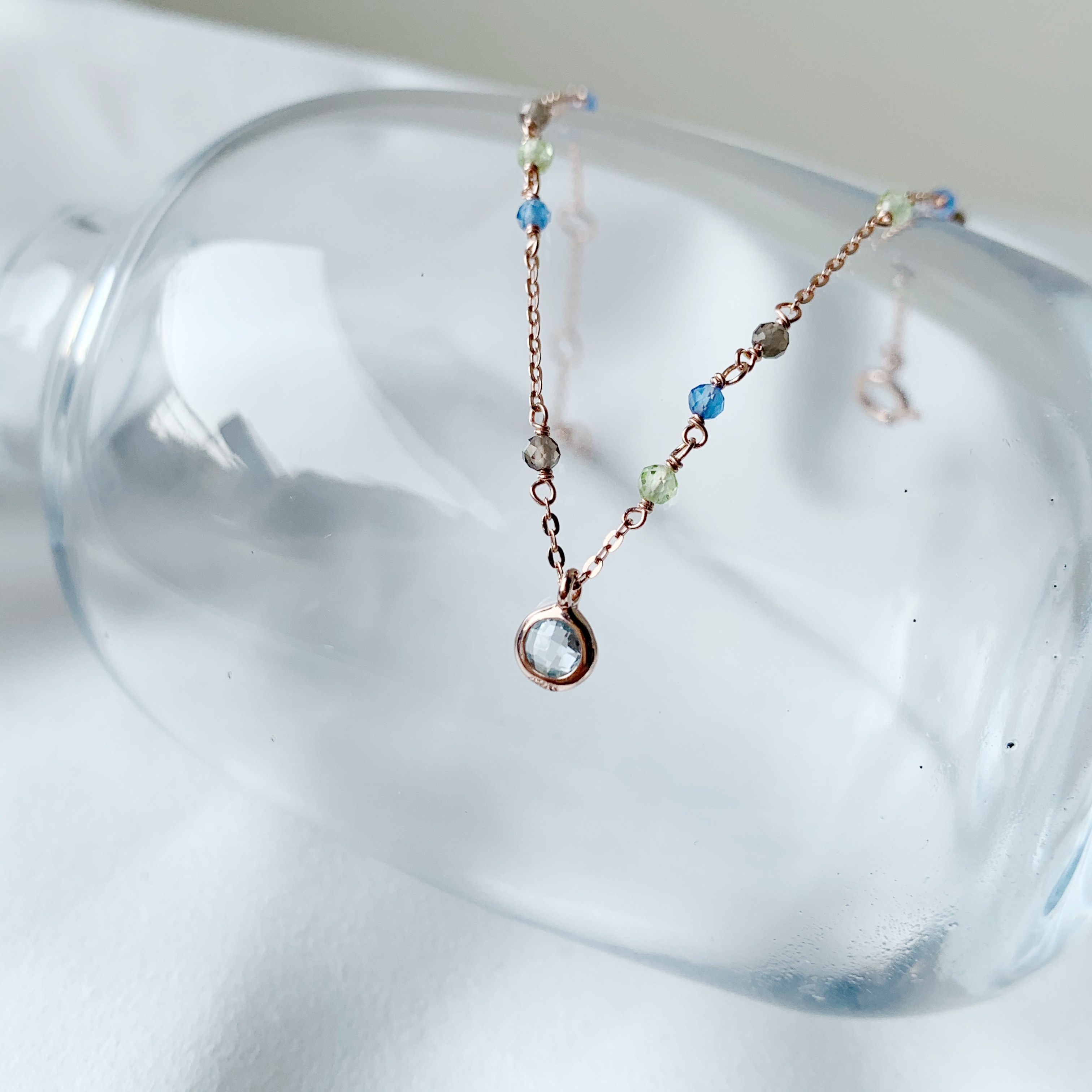 小圓托帕草原寶石手鍊