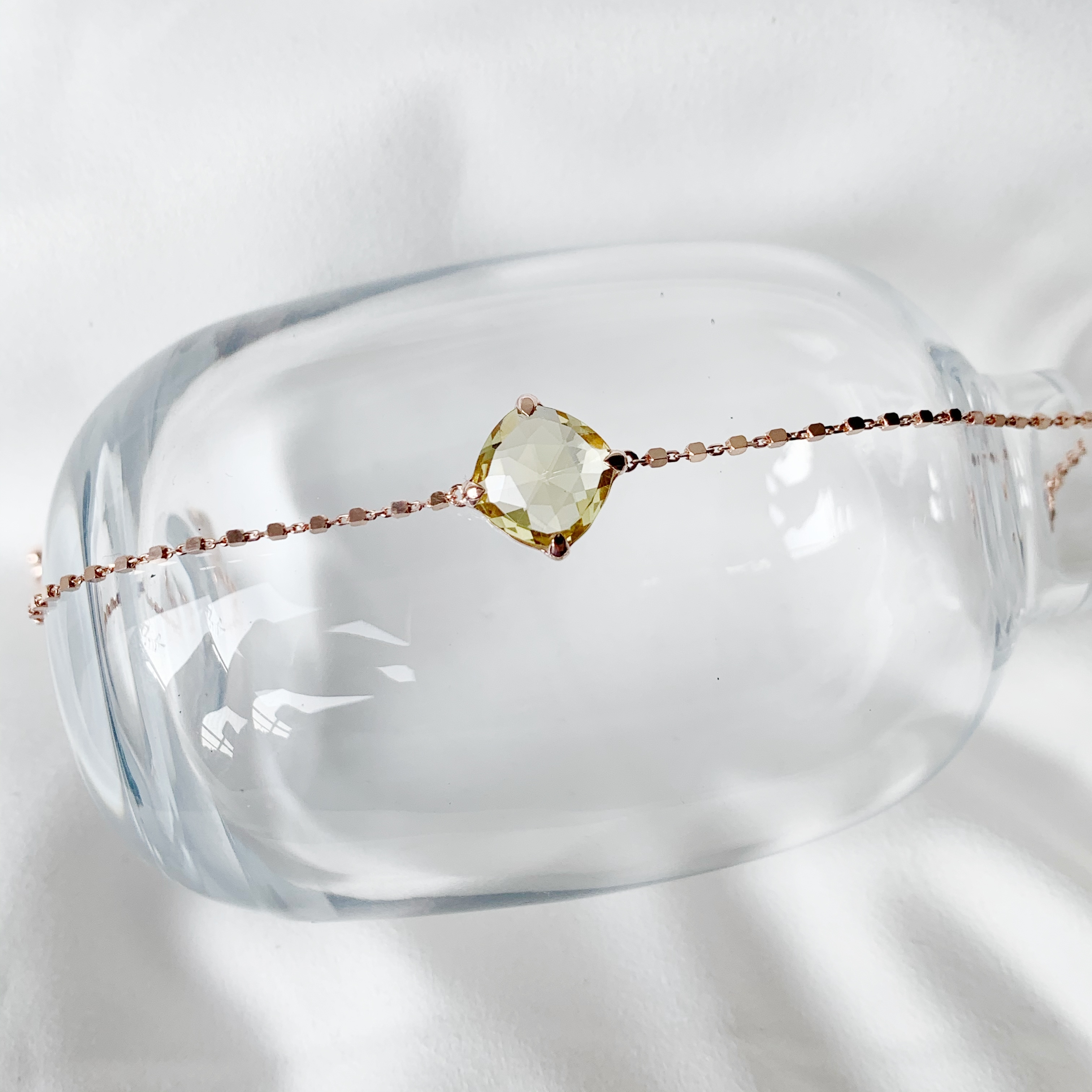 菱四爪大檸檬晶滿滿方塊手鍊