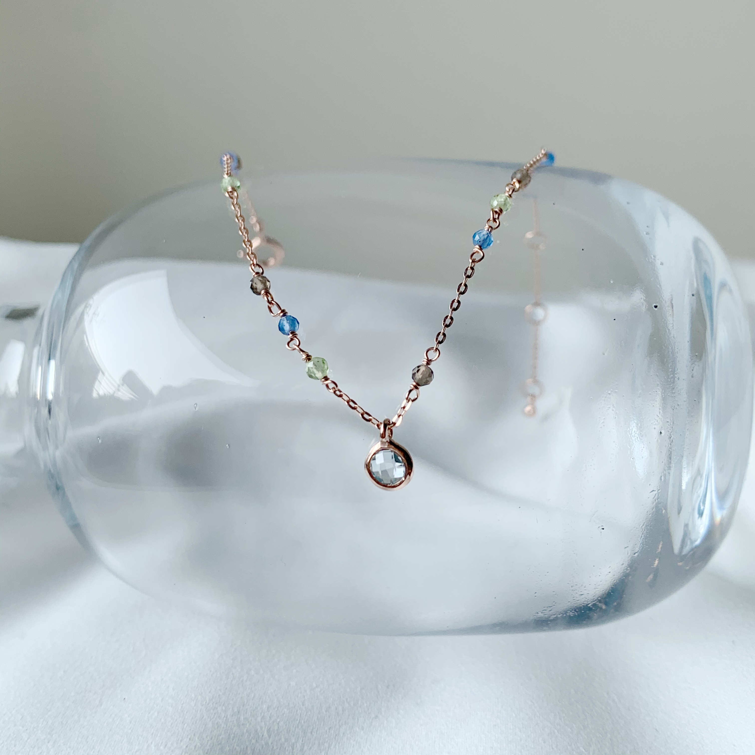 小圓托帕草原寶石腳鍊