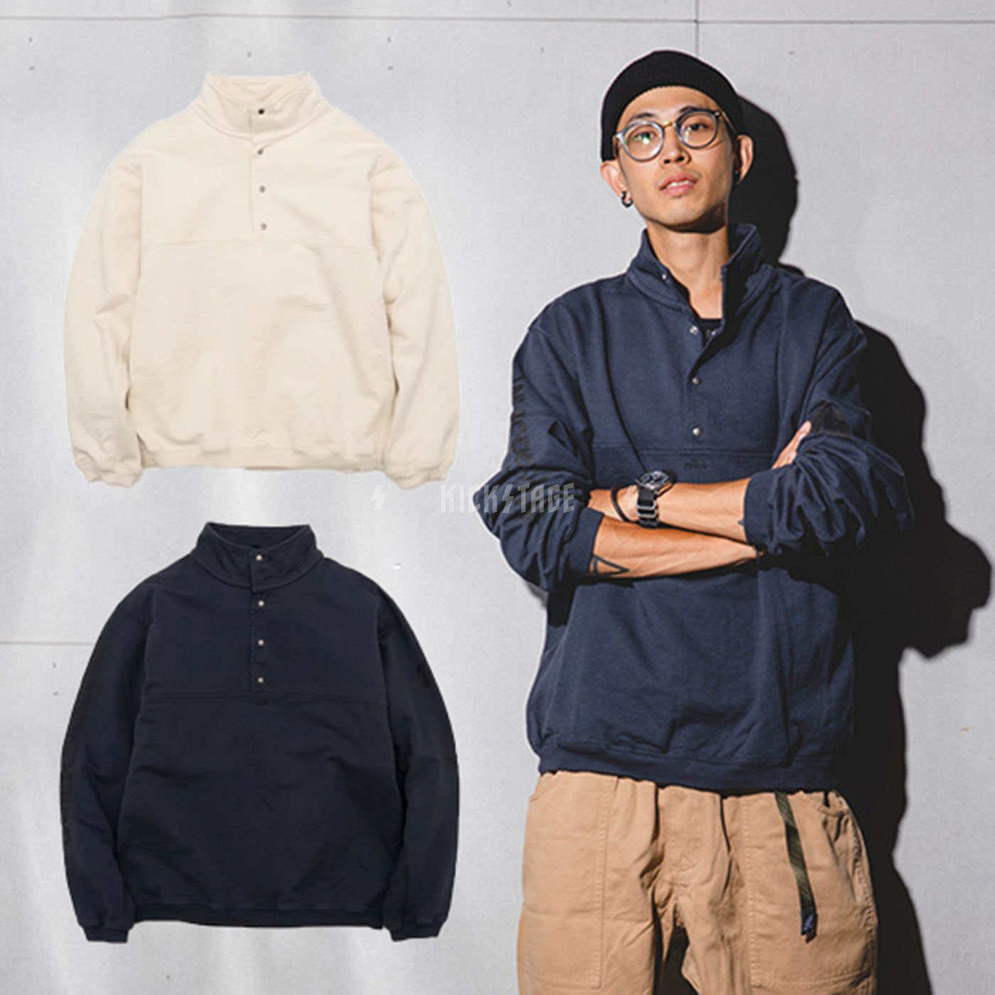 **特價商品售出不退換**紫標 THE NORTH FACE 10oz Graphic Snap Pullover 鈕扣 半開 衛衣 TNF 北面【NT6051N】