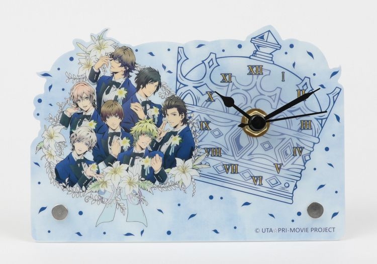 歌之王子-壓克力桌鐘-深藍蝴蝶