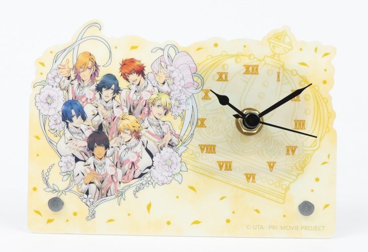 歌之王子-壓克力桌鐘-粉嫩櫻花