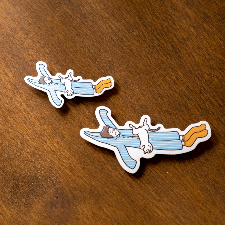 SPPPP｜Flying Boys｜霧面防水貼紙｜邊睡邊飛