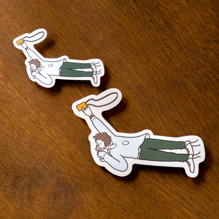 SPPPP｜Flying Boys｜霧面防水貼紙｜快遲到了