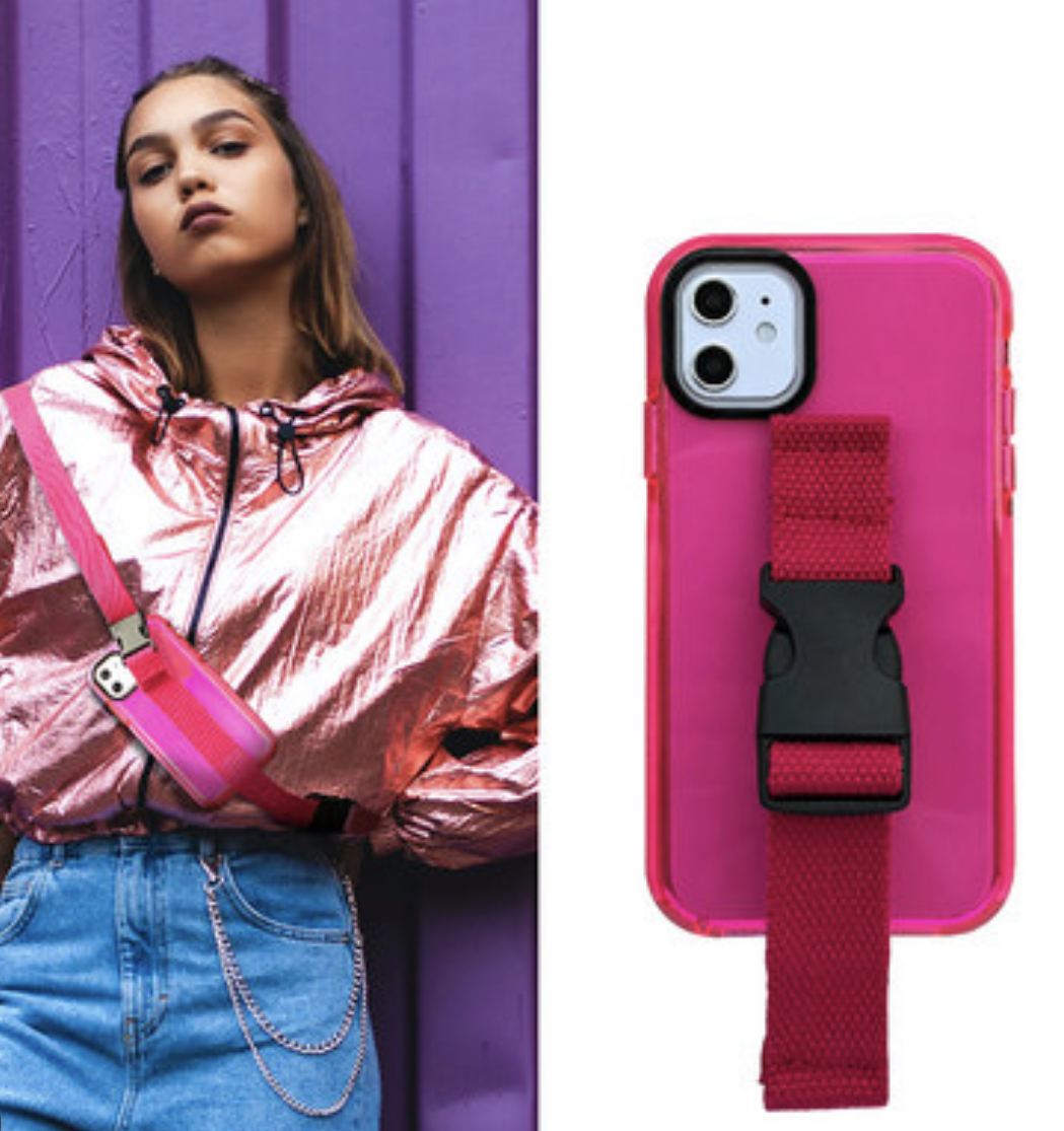 【多功能卡扣手機殼】  iPhone系列-多功能 斜背-手持-支架