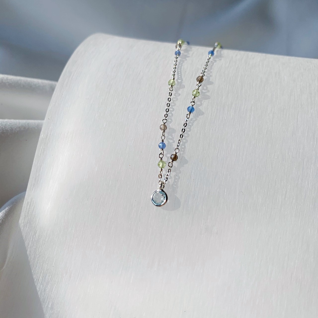 小圓托帕草原寶石項鍊