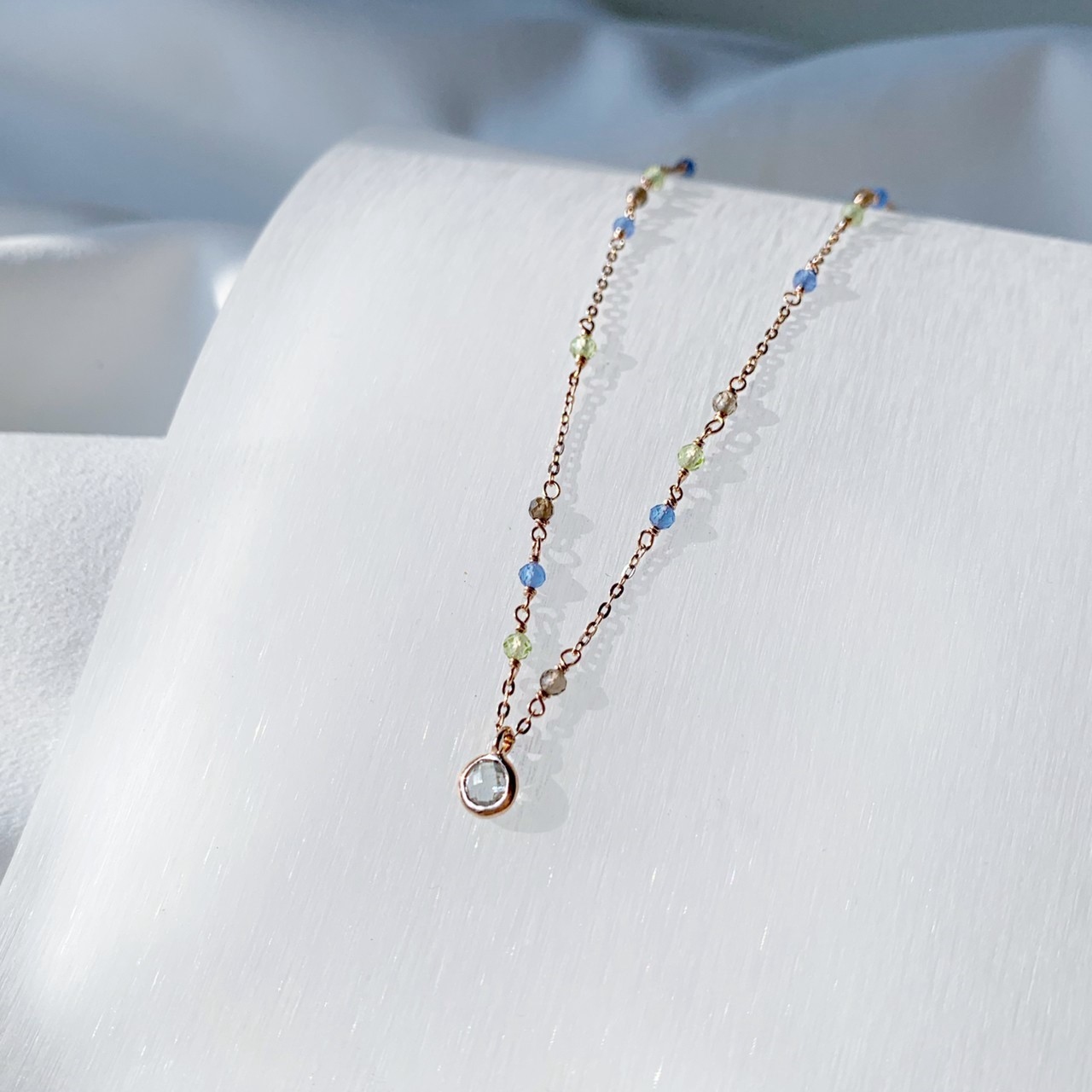 小圓托帕草原寶石項鍊