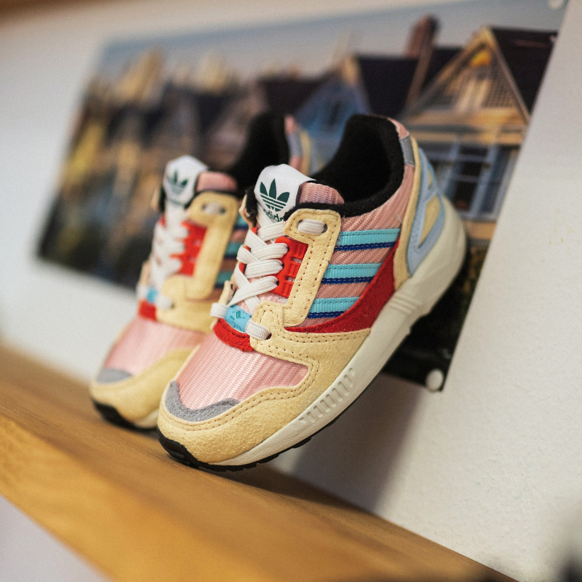 【 adidas ZX8000 EL I 限量頂級孩童鞋 - 橘 】