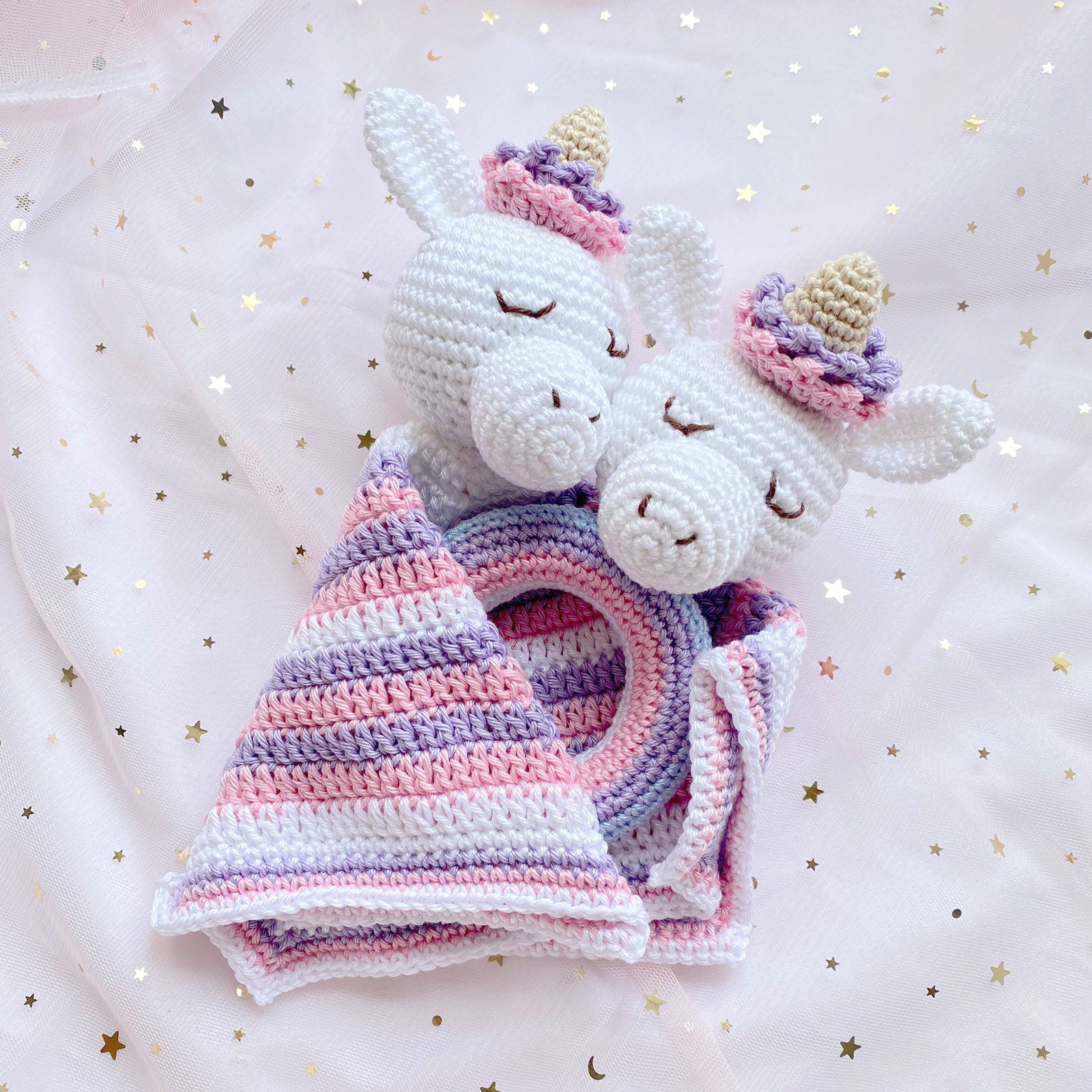 獨角獸安撫巾及手搖玩具組合↓↓↓請務必仔細閱讀以下商品敍述內容↓↓↓