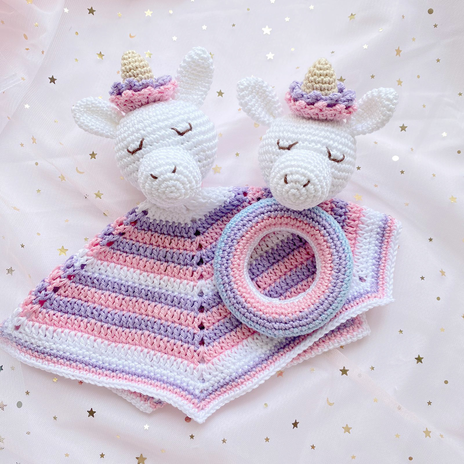 獨角獸安撫巾及手搖玩具組合↓↓↓請務必仔細閱讀以下商品敍述內容↓↓↓