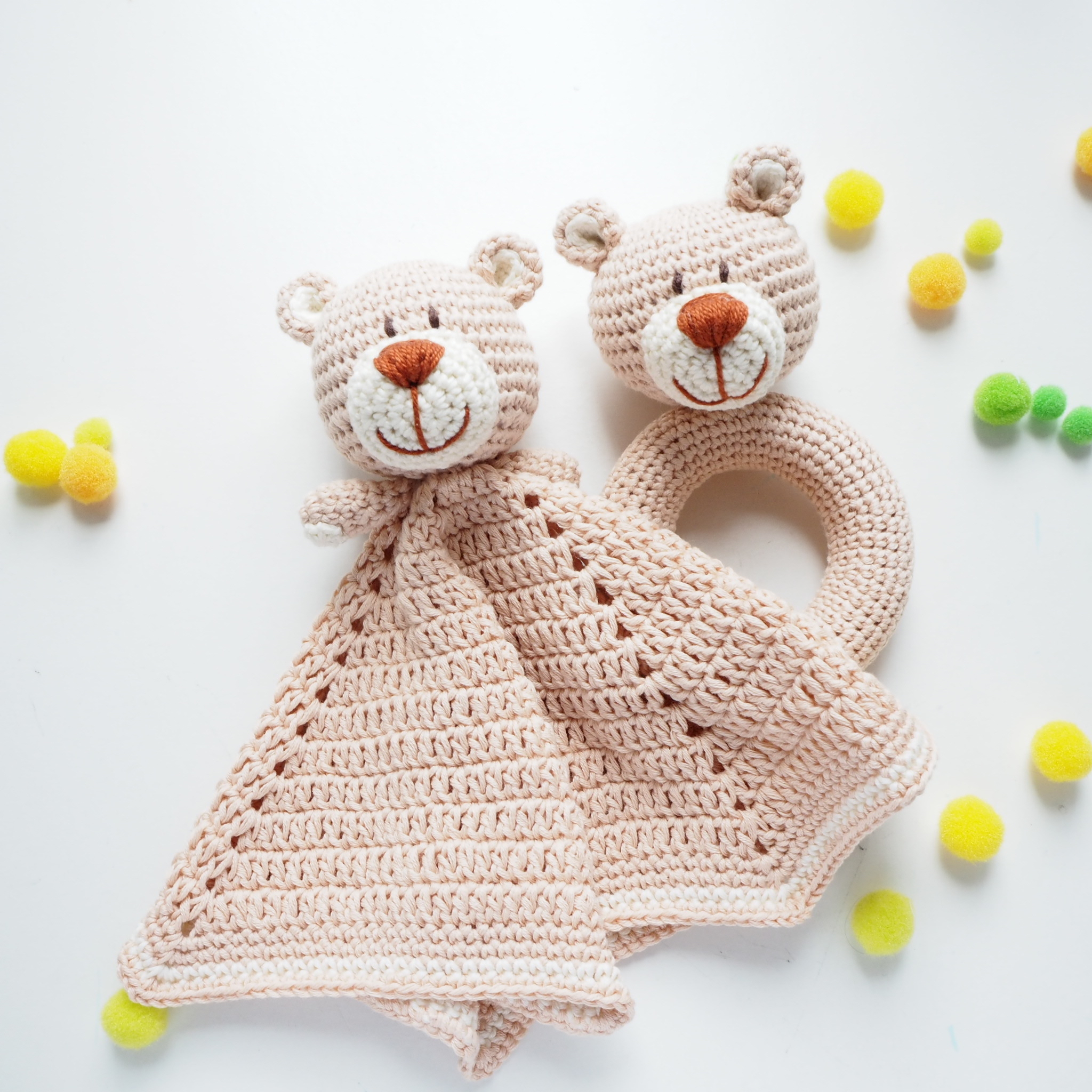 小熊安撫巾及手搖玩具組合↓↓↓請務必仔細閱讀以下商品敍述內容↓↓↓