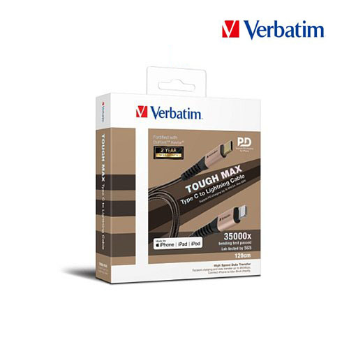 Verbatim Tough Max Type C to Lightning充電傳輸線 120cm