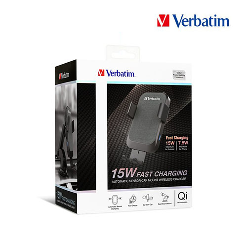 Verbatim 15W 自動感應無線充電車座
