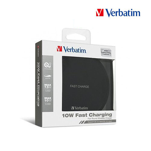 Verbatim 10W Flat Round 無線充電器