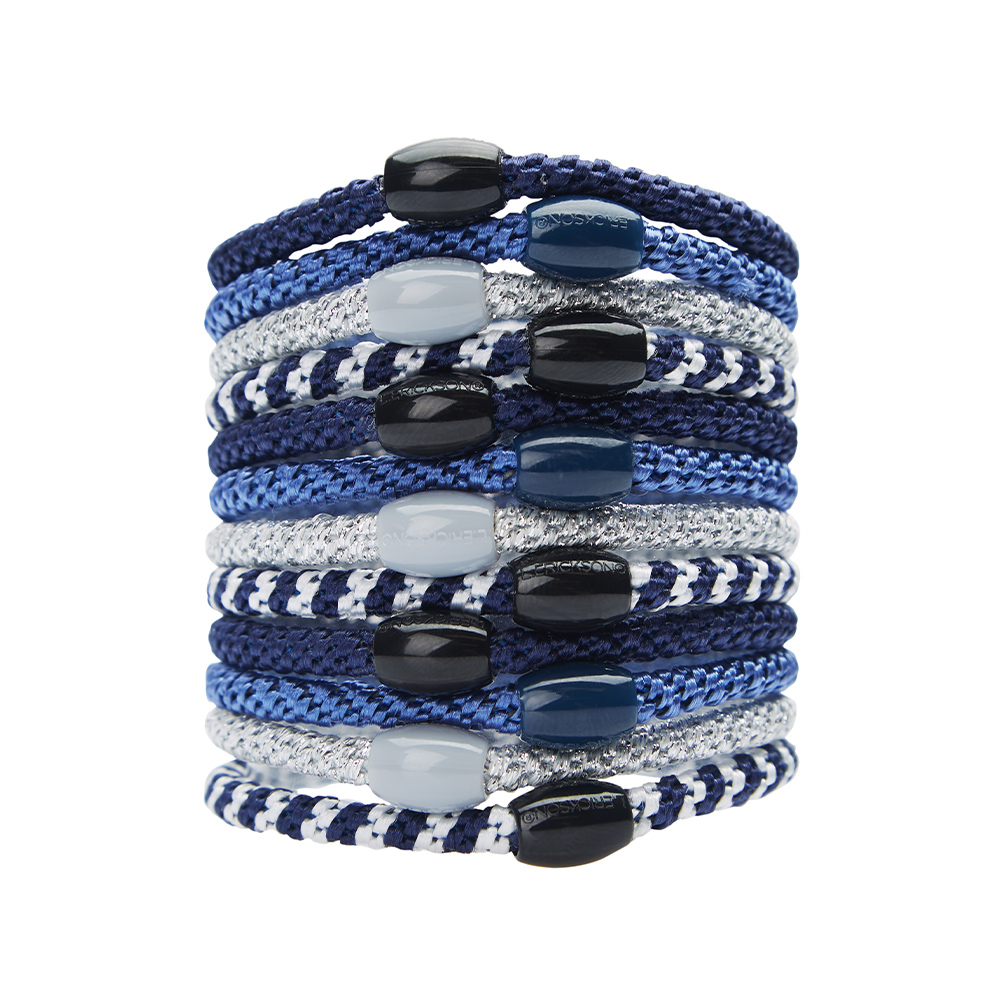 L. ERICKSON 彈力髮圈12入-細版〈丹寧色〉