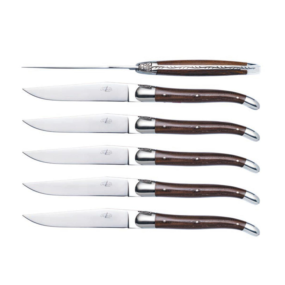 FORGE DE LAGUIOLE | 白蠟木握柄6件餐具禮盒組 [ 適用洗碗機材質 ]