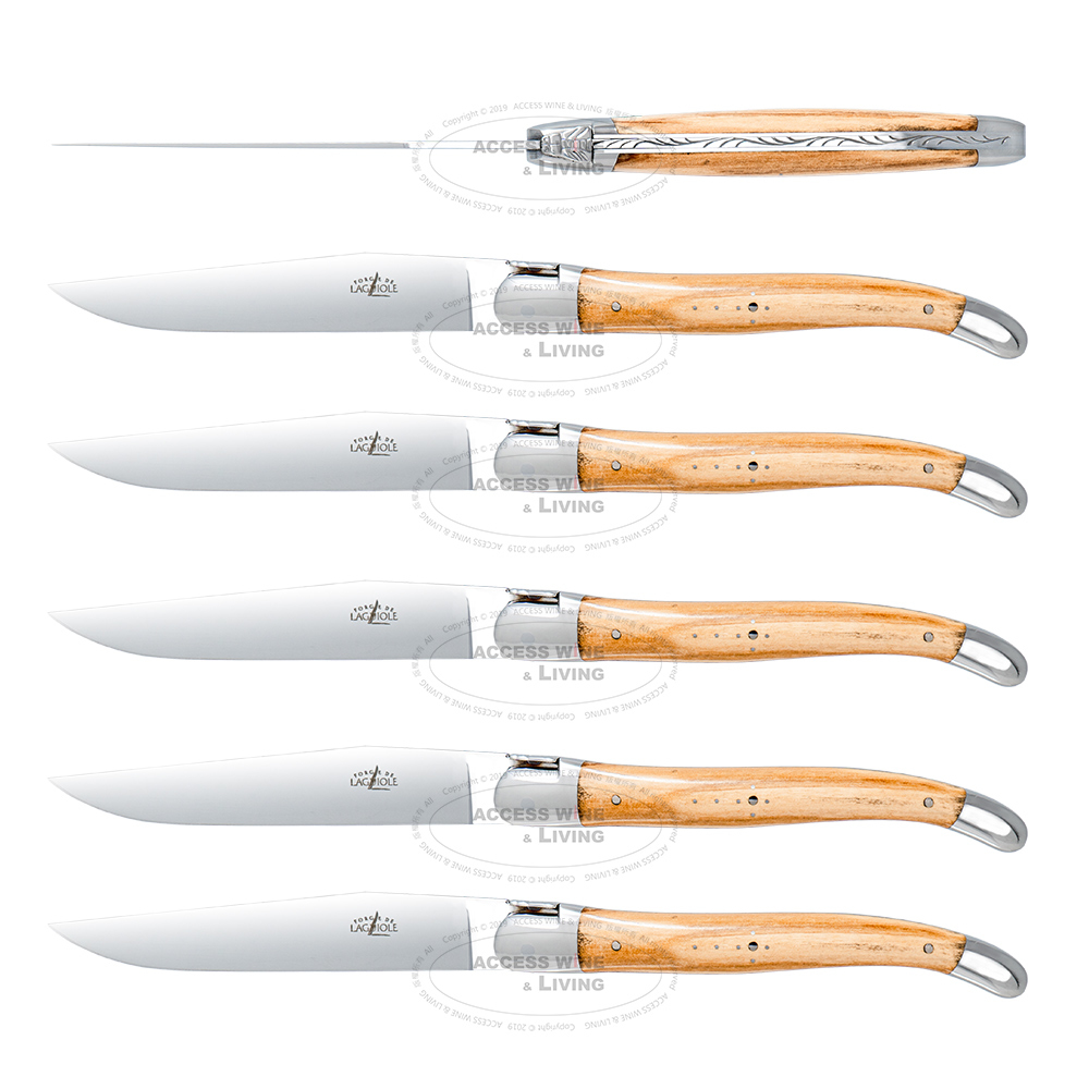 FORGE DE LAGUIOLE | 橄欖木握柄24件精裝木禮盒組 (亮/霧面)