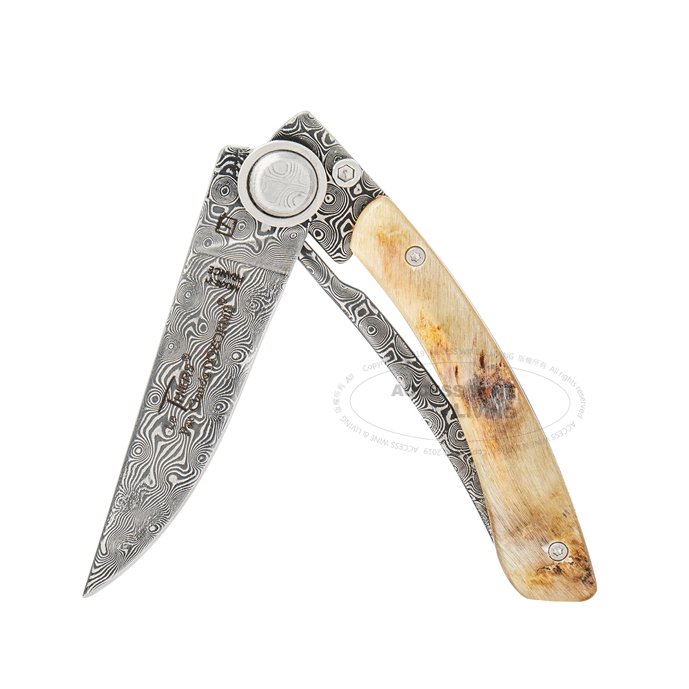 DOZORME | Thiers Liner Lock 大馬士鋼折刀 | 公羊角-含精裝木盒