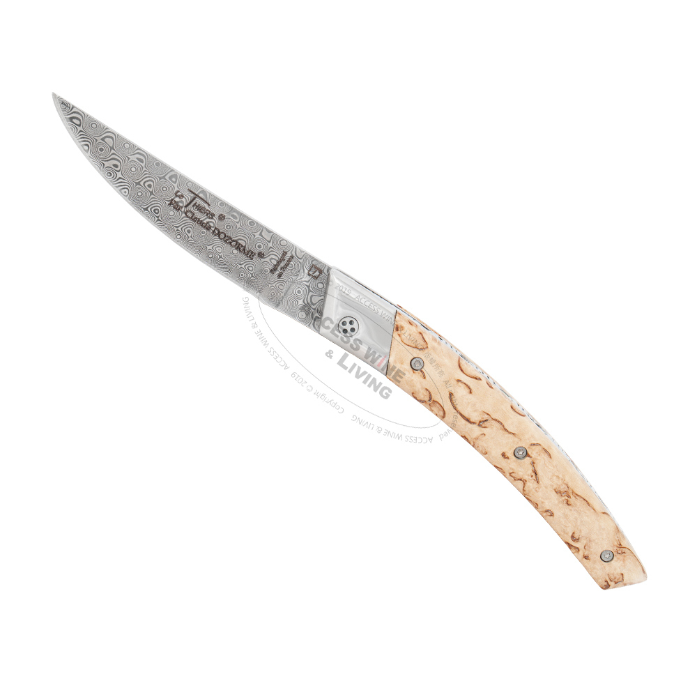 DOZORME | Thiers RLT 大馬士鋼折刀 | 樺木-含精裝木盒