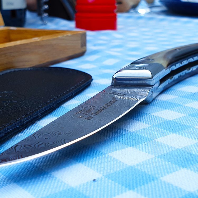 DOZORME | Thiers RLT 大馬士鋼折刀 | 白牛角-含精裝木盒