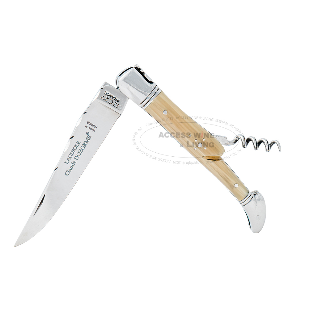 DOZORME | Laguiole 12公分折刀開瓶器 | 白牛角