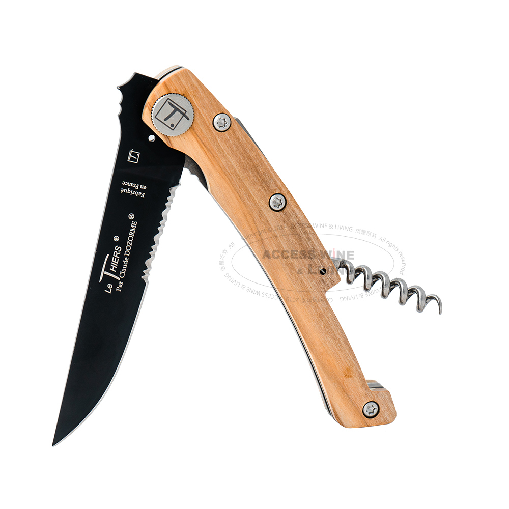 DOZORME | Thiers 折刀開瓶器 | 橄欖木黑刀