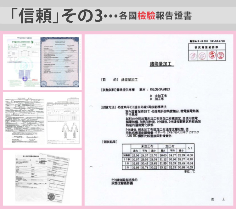 正盤襪檢驗報告書