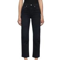 黑色直筒牛仔褲