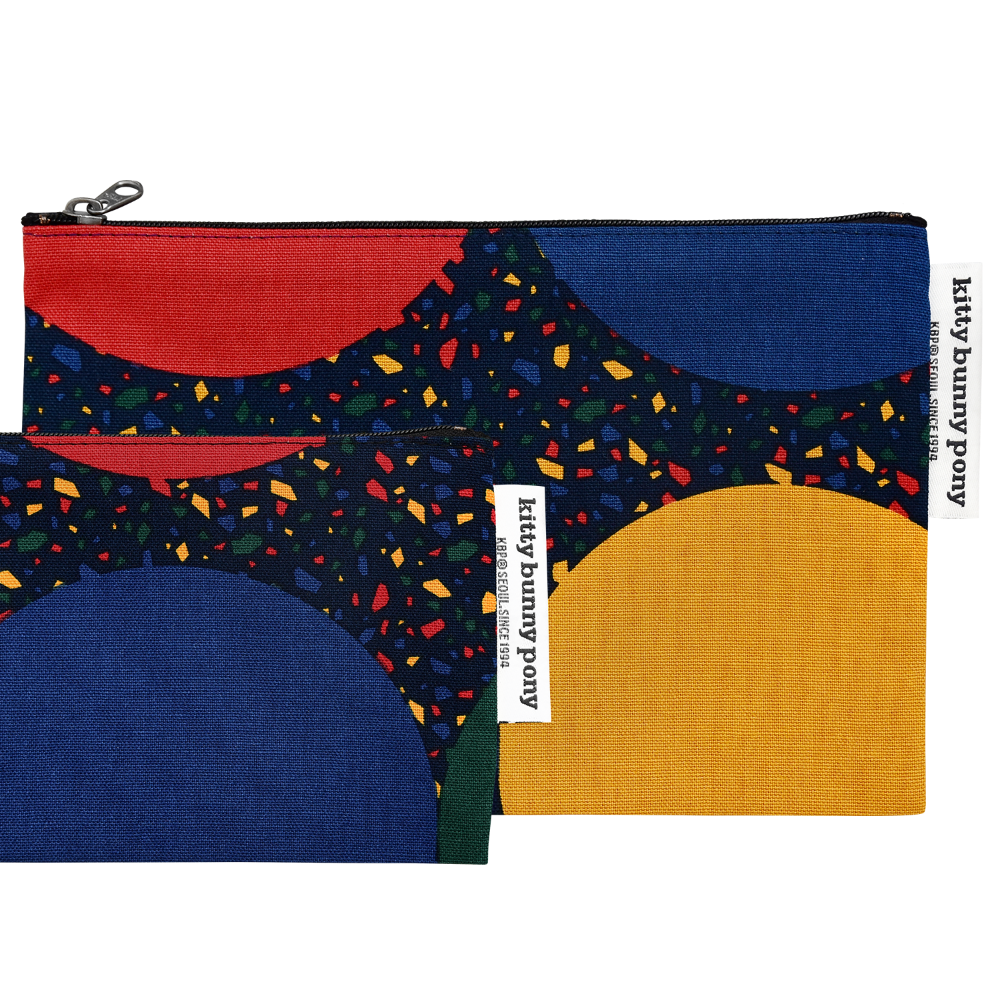 kbp Quatro Universe Navy Pouch（銀河圖案）小布包一套（中、小型各一個）