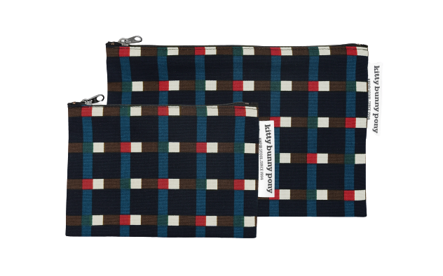kbp Platz Pouch（格子圖案）小布包一套（中、小型各一個）