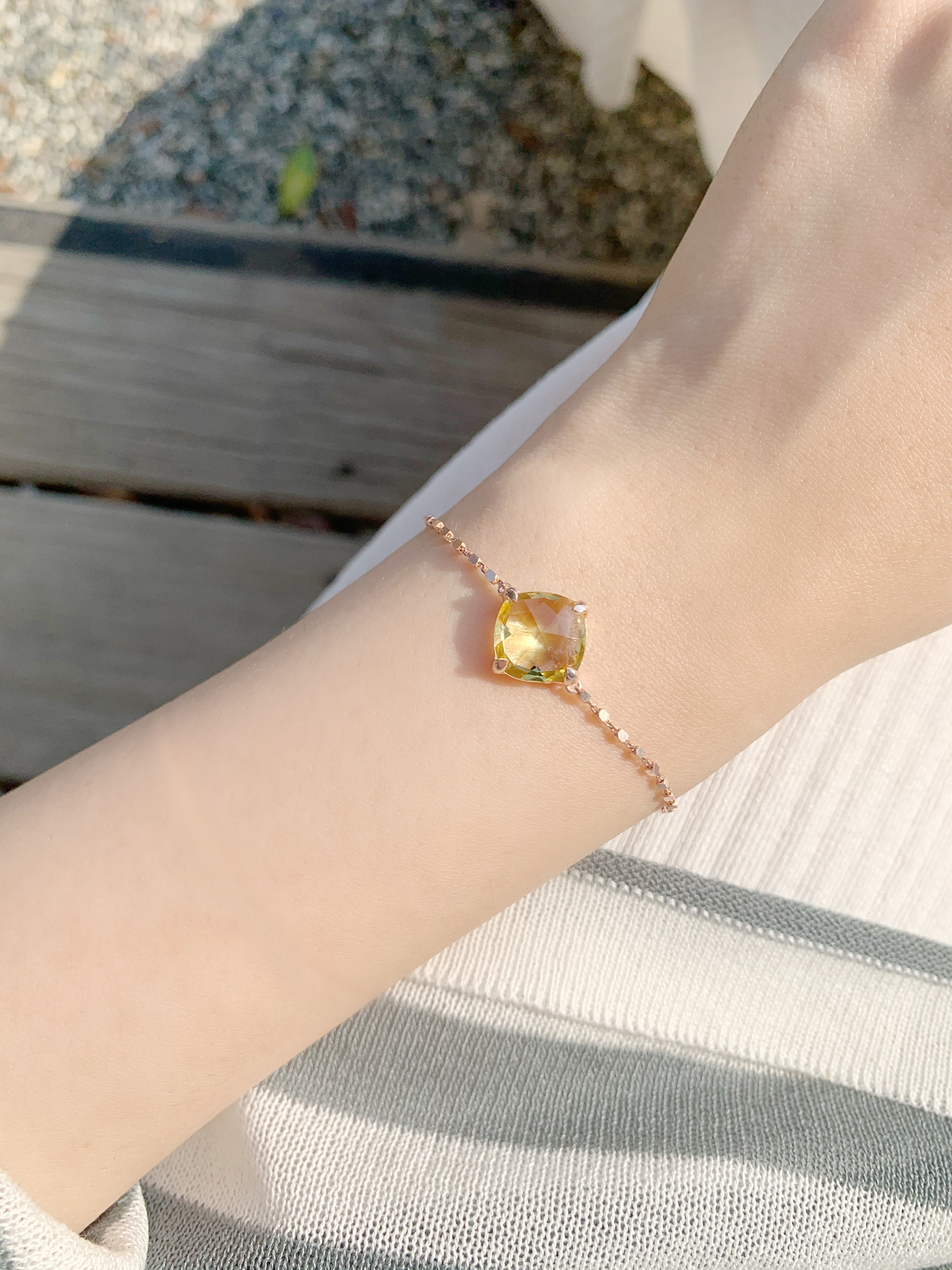 菱四爪大檸檬晶滿滿方塊手鍊