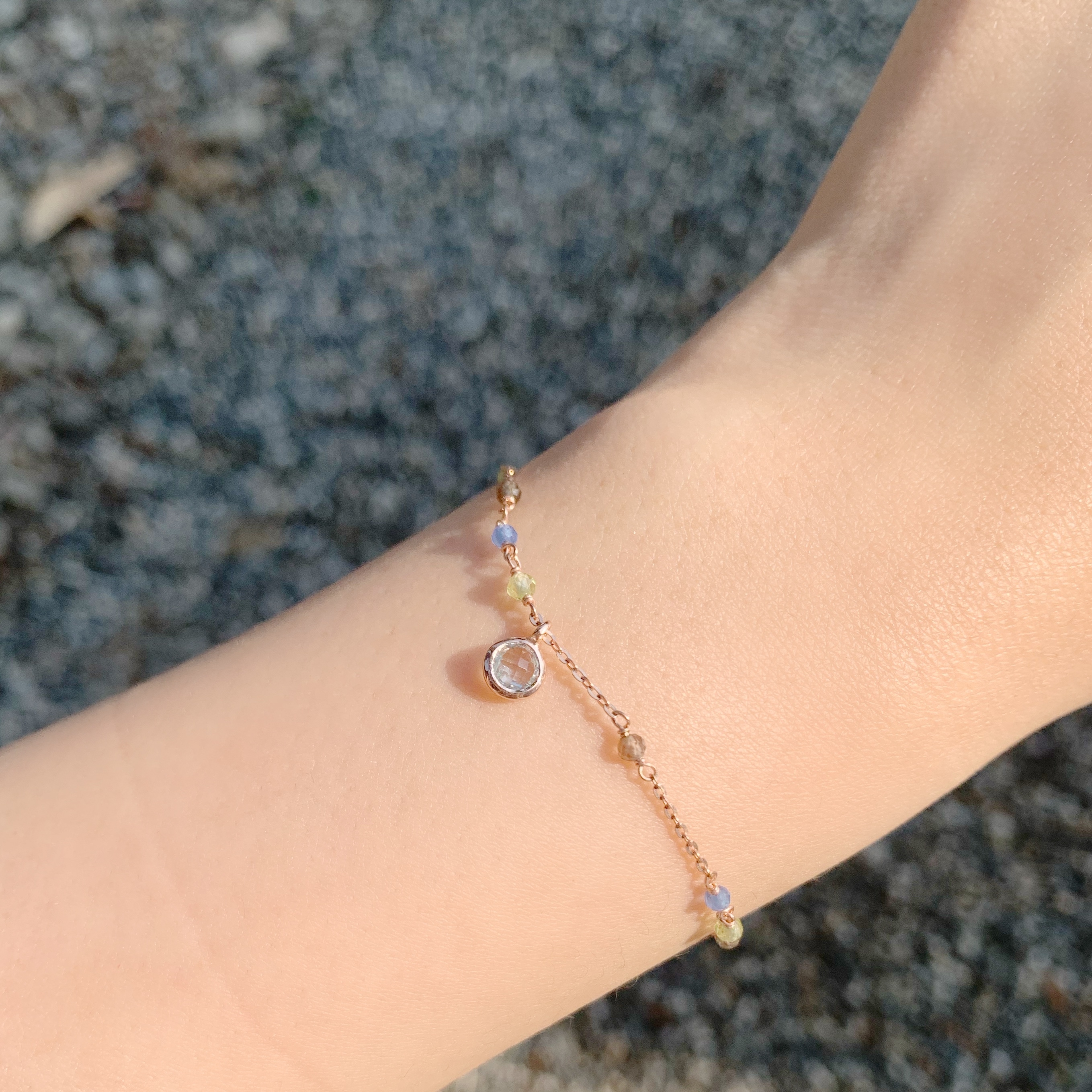 小圓托帕草原寶石手鍊