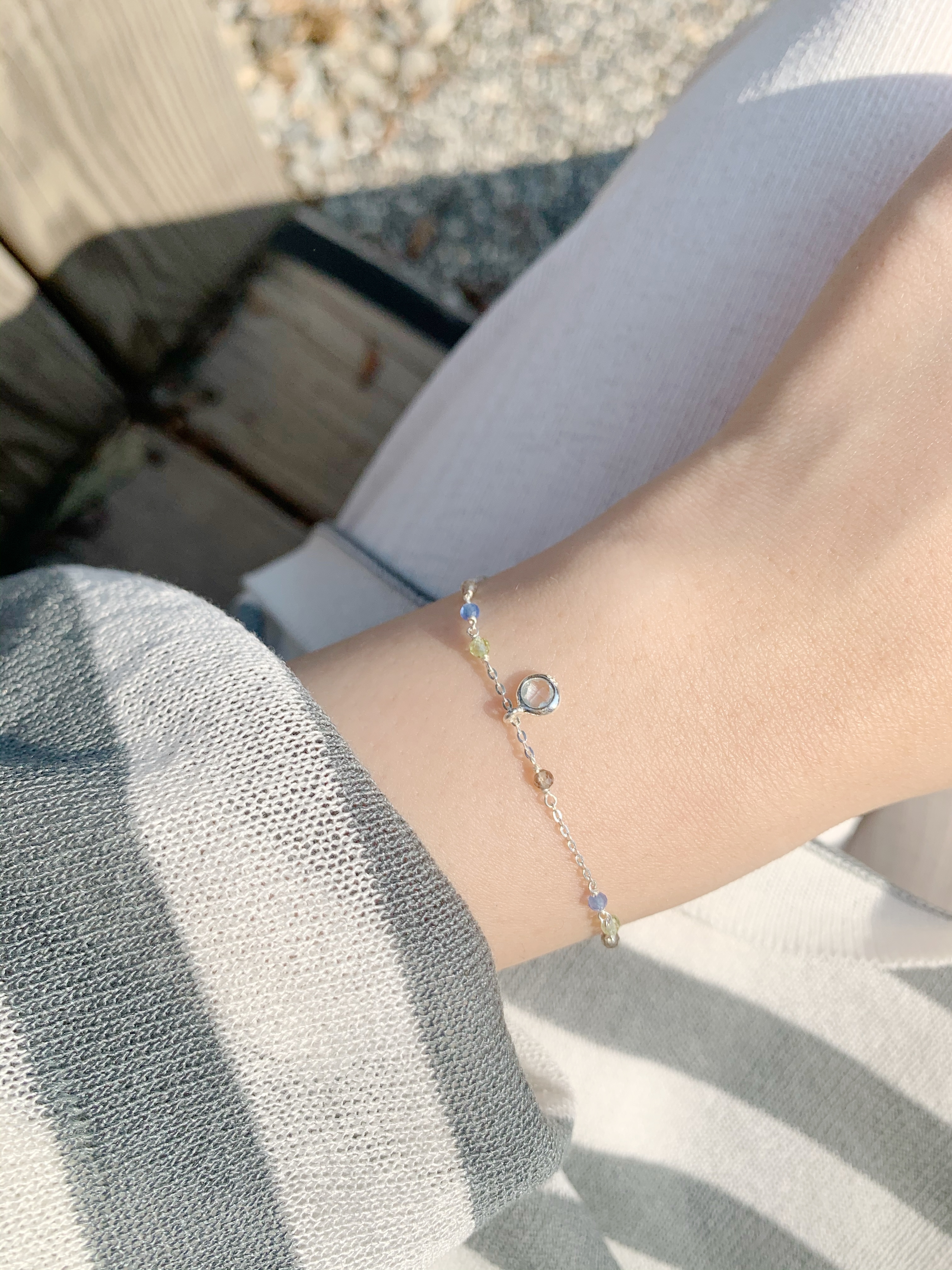 小圓托帕草原寶石手鍊