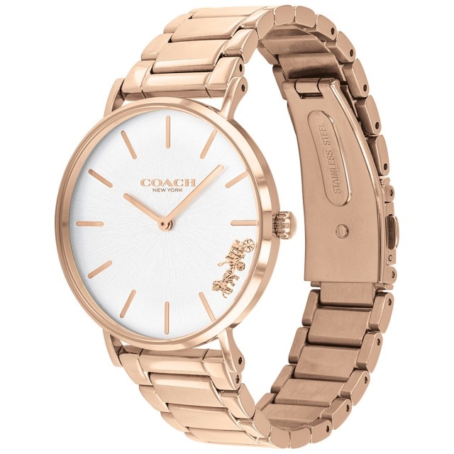 萬年鐘錶 - COACH   玫瑰金簡約女錶  14503576  錶徑36MM