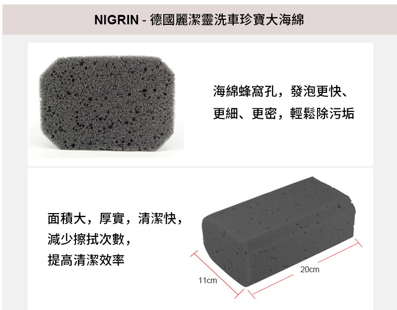 NIGRIN - 德國麗潔靈洗車珍寶大海綿4