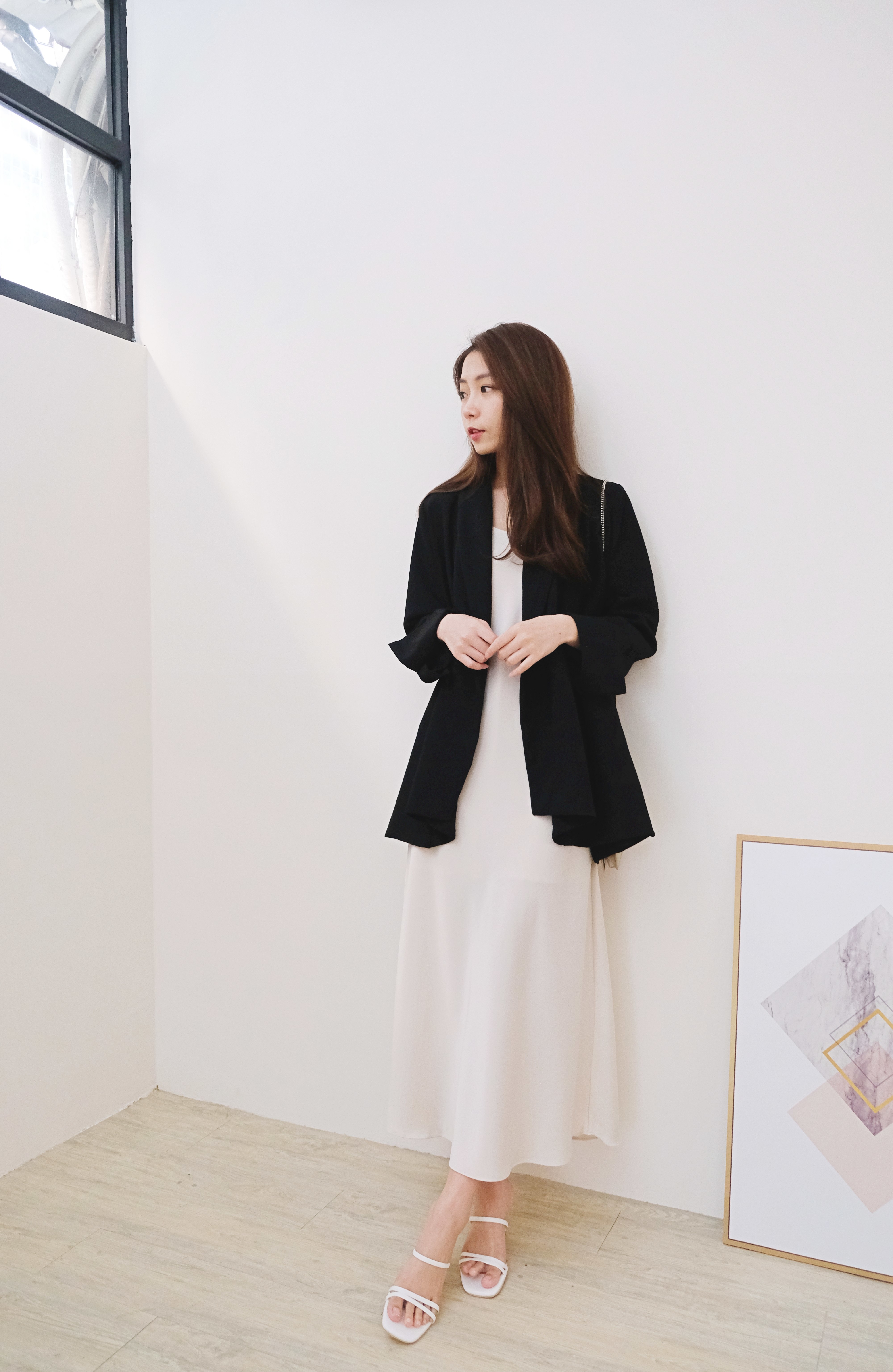 收藏款高質感仙女下凡光澤細肩洋