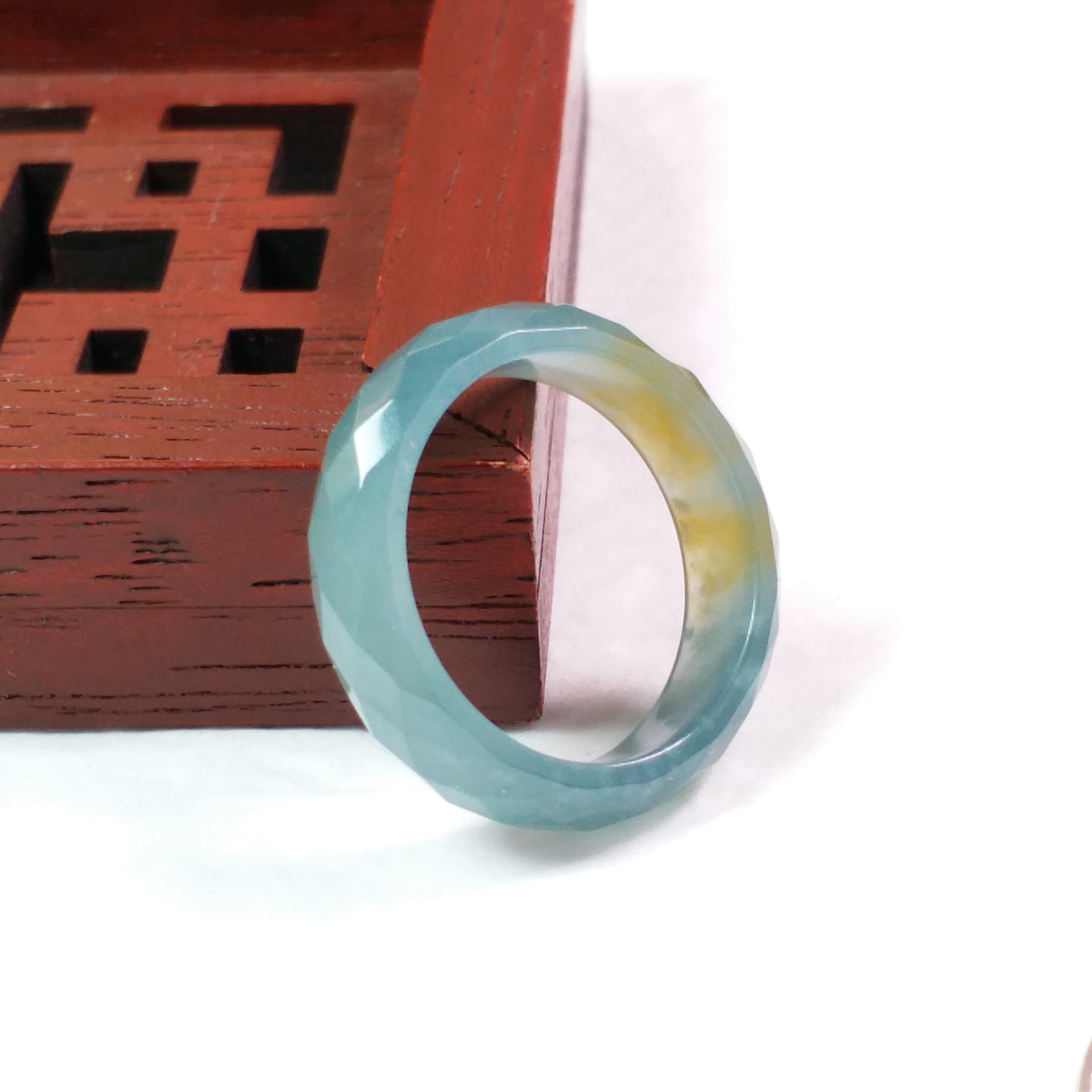 J1821 冰雙彩鑽石切面介圈