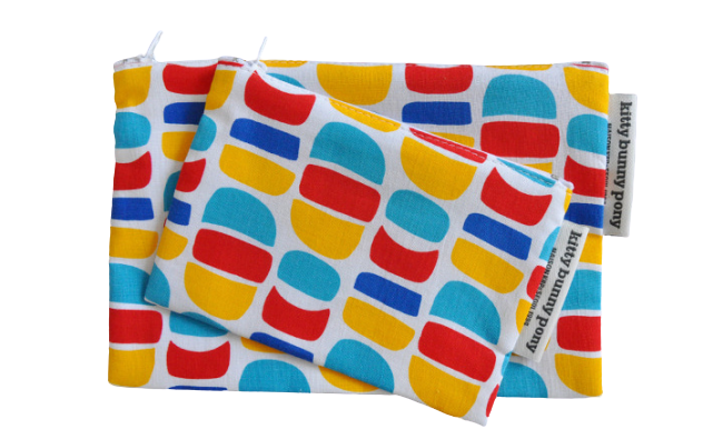 kbp Colorfulmoon Pouch（彩月圖案）小布包一套（中、小型各一個）