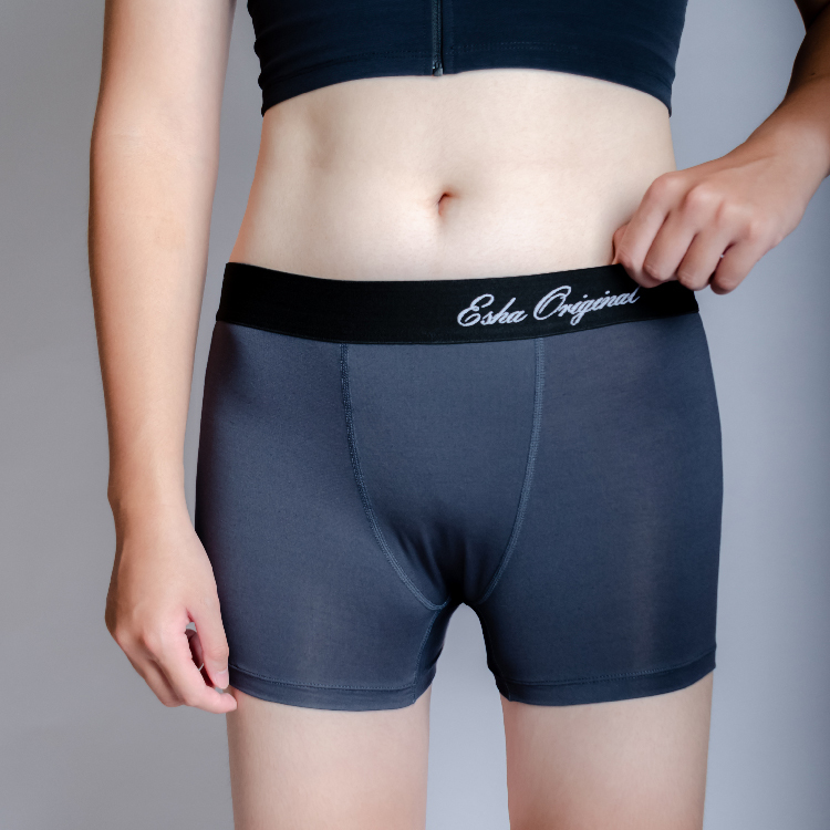 莫代爾Noble+ 高彈性平口內褲>鐵灰【UN02】