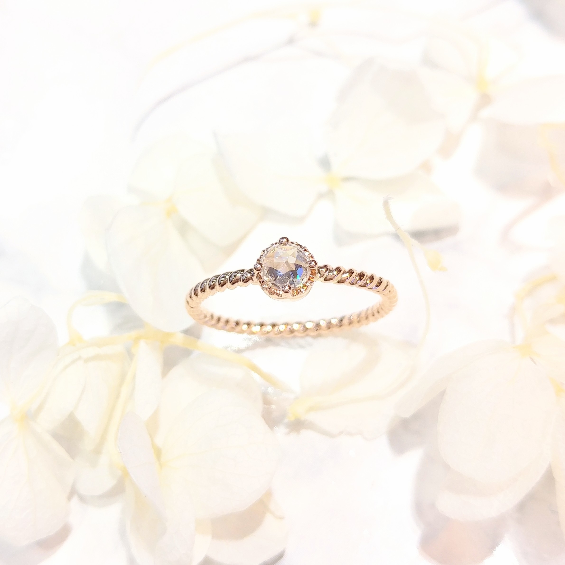 18K Rose Gold 0.23ct Solitaire Diamond Ring