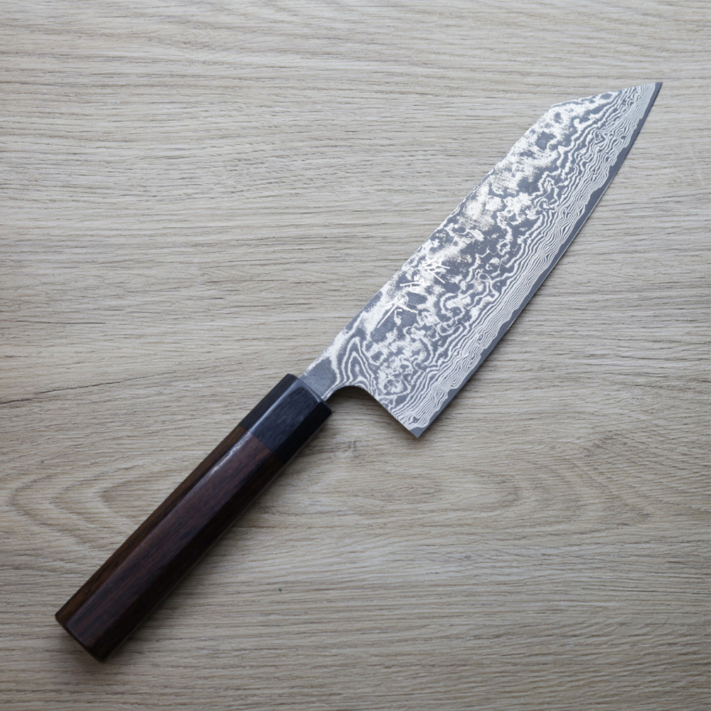 佐治武士 文化刀 165mm R2粉末HSS鋼 大馬士革