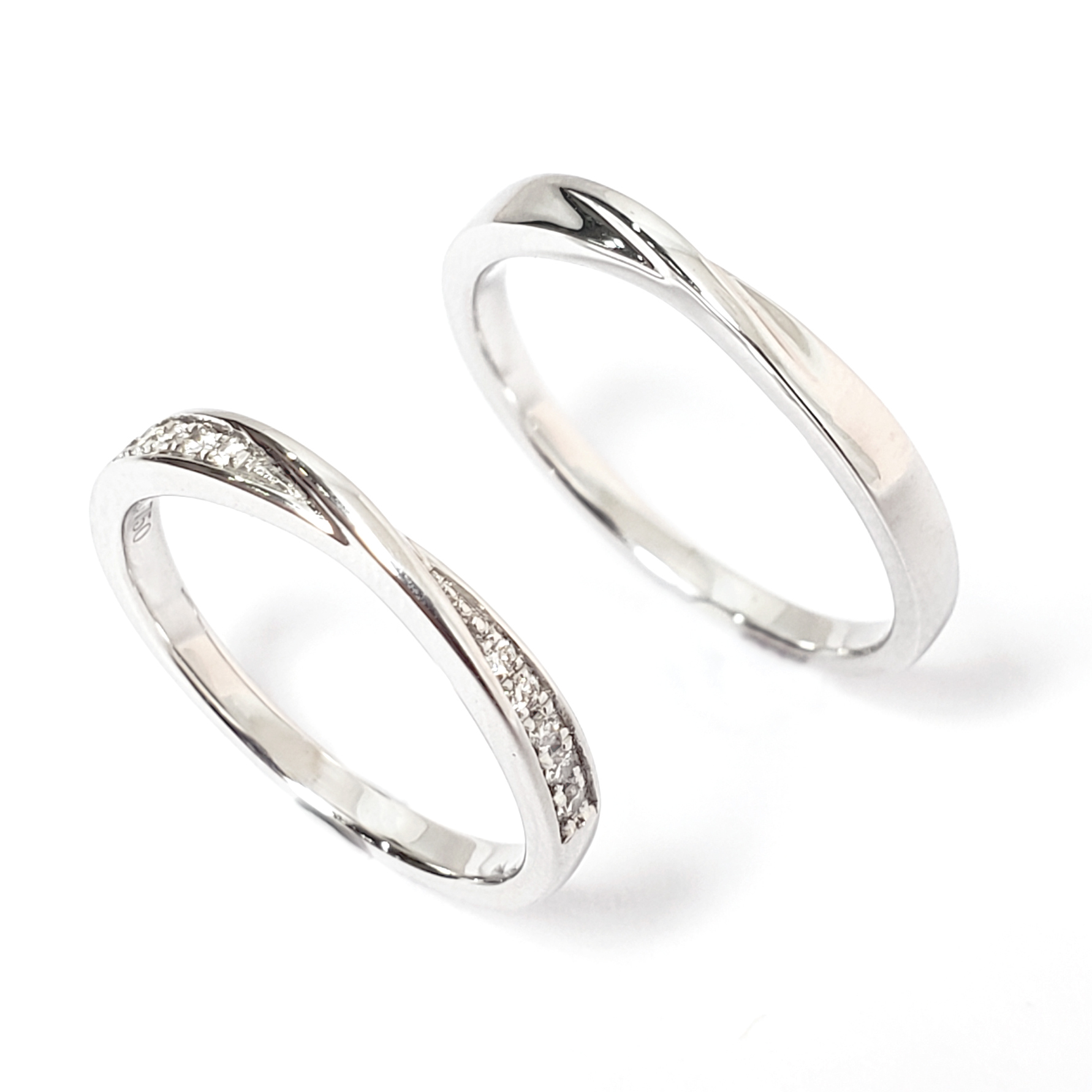 PT950鉑金天然鑽石結婚戒指