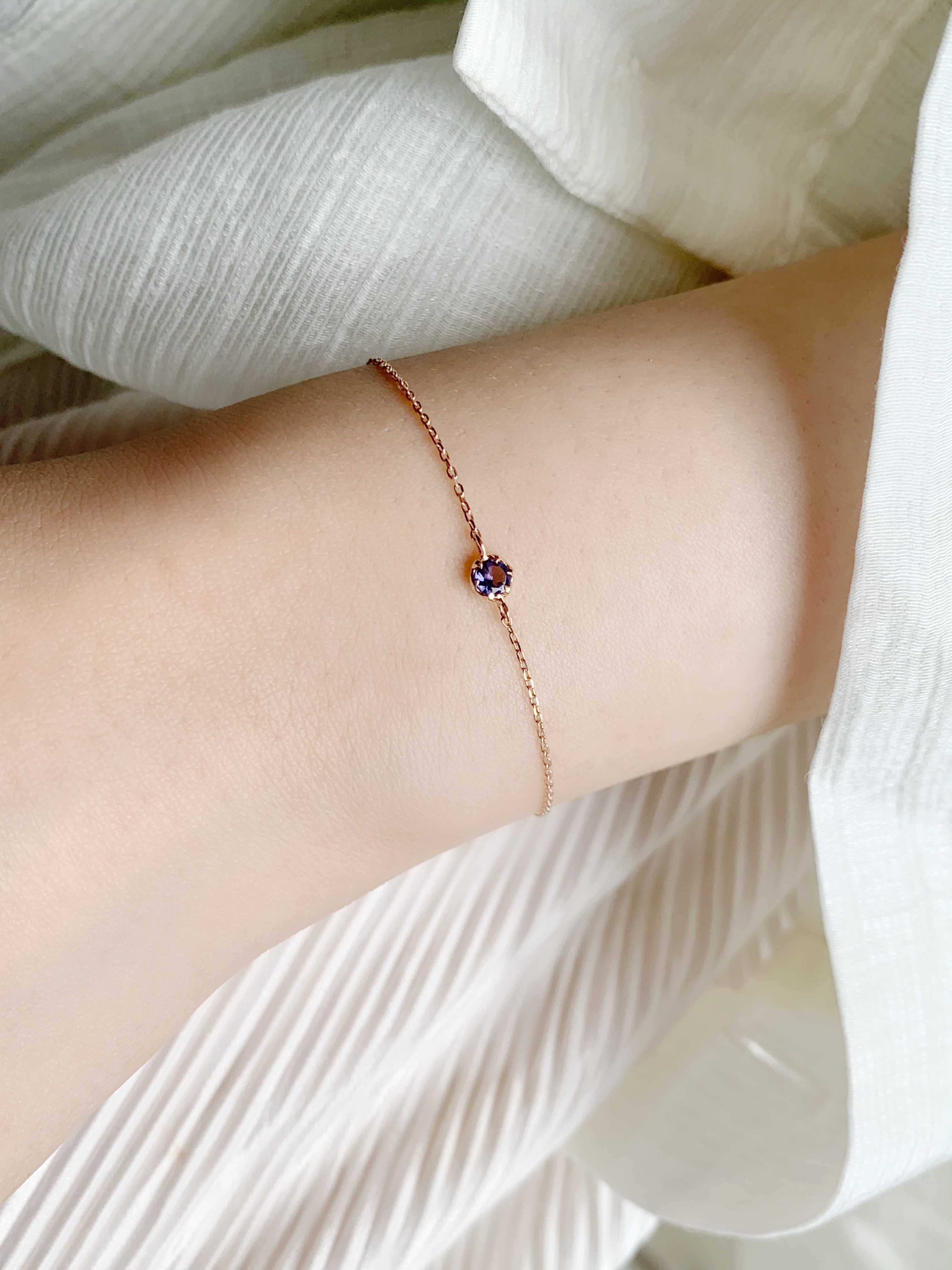 14K小六爪堇青石手鍊