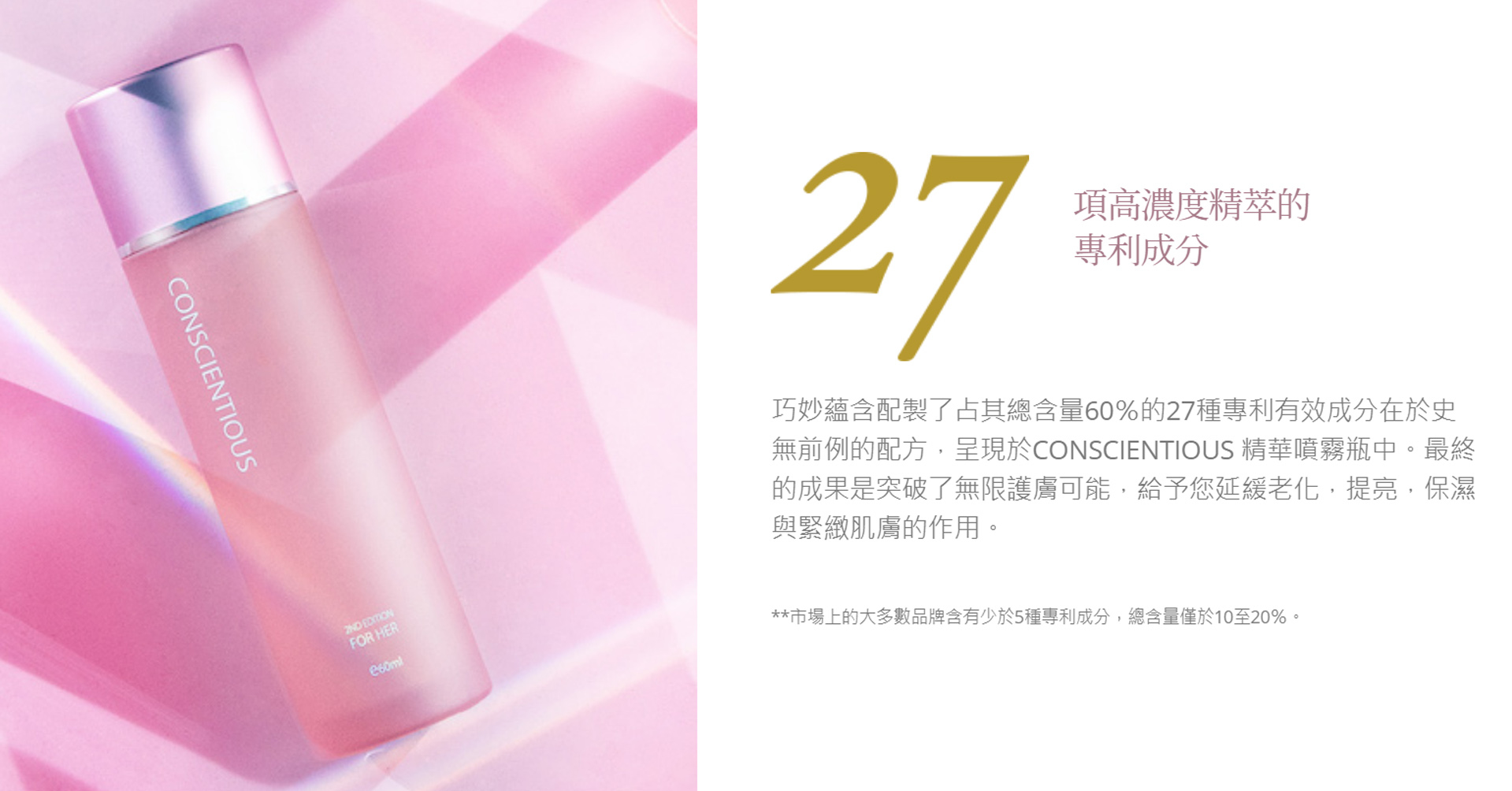 Riway【正品】CONSCIENTIOUS【女士FOR HER 全效精華噴霧】最新版2代*力