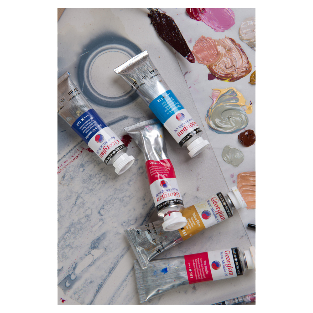 Daler-Rowney Georgian Olio Watermixable 37 Ml – Naples Yellow (635) – Colore A Olio Miscibile In Acqua, Qualità Artistica