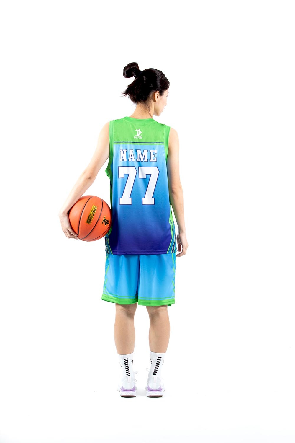 單面昇華圓領籃球服 - 地中海