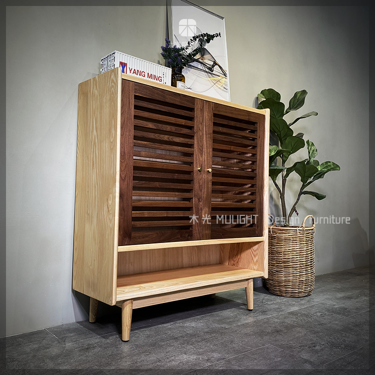 明日雙色全實木鞋櫃|可訂製