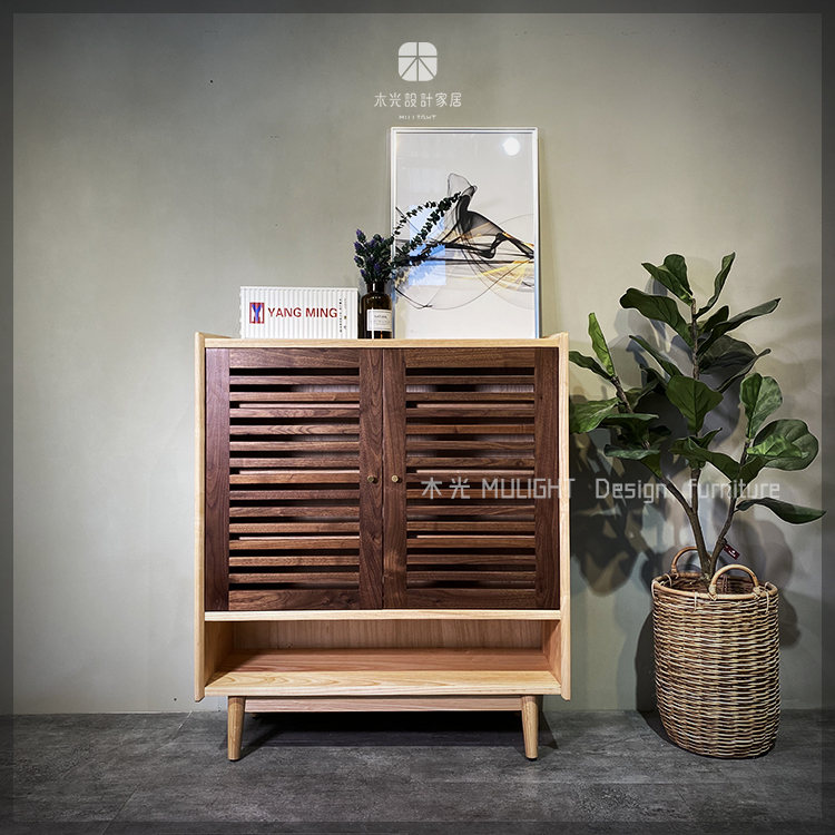 明日雙色全實木鞋櫃|可訂製