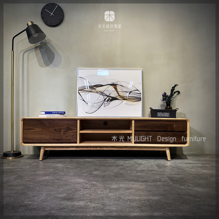 明日雙色全實木電視櫃|可訂製