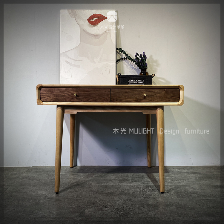 明日雙色全實木抽屜桌|可訂製